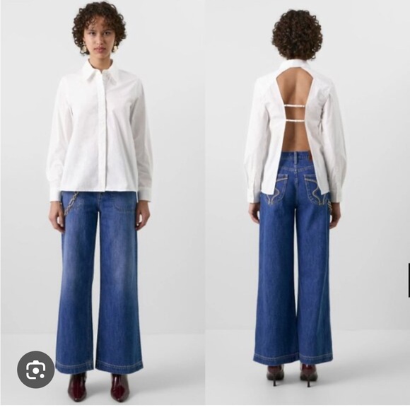 Cult Gaia x GAP White Open Back Shirt - Picture 3 of 8